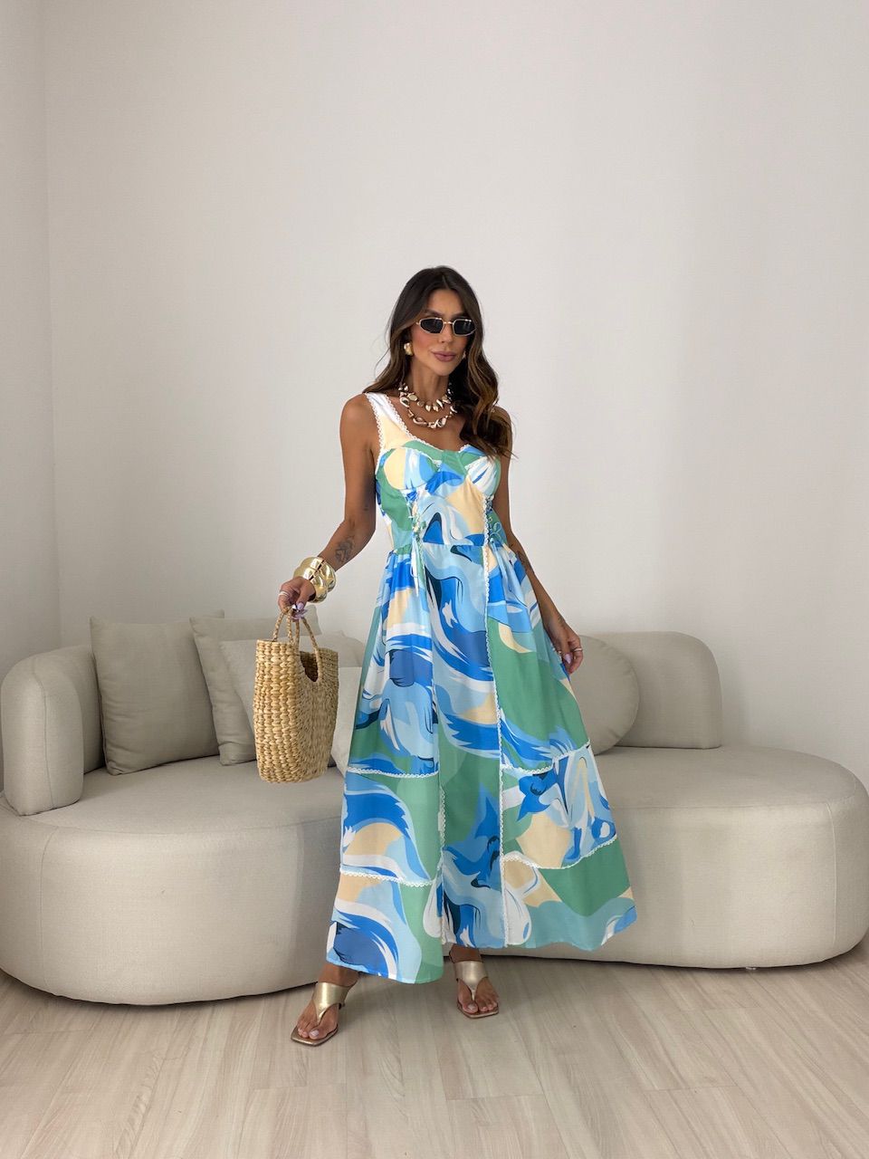 VESTIDO PENÉLOPE ESTAMPADO AZUL
