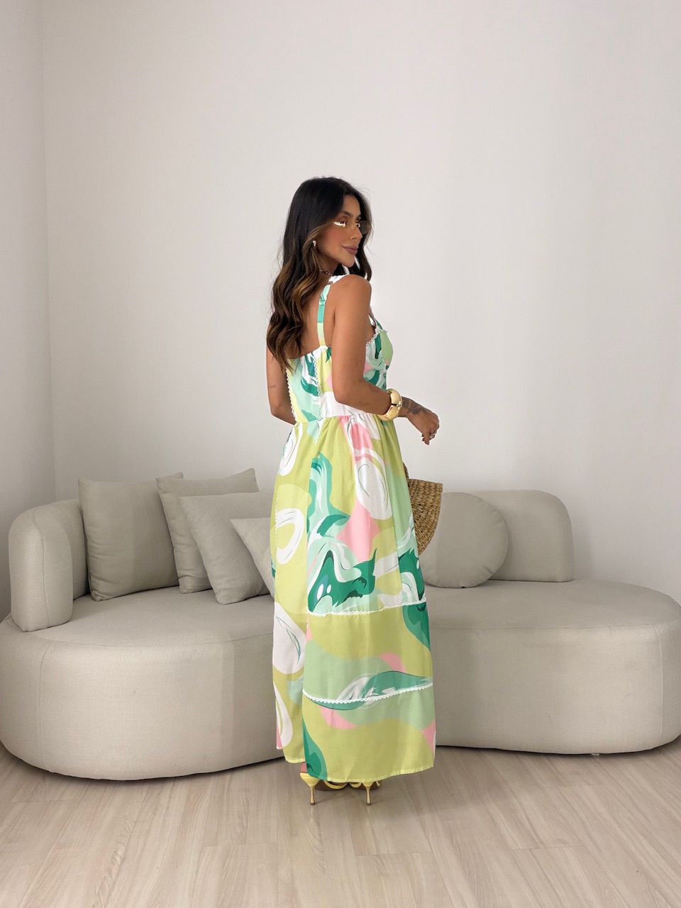 VESTIDO PENÉLOPE ESTAMPADO VERDE