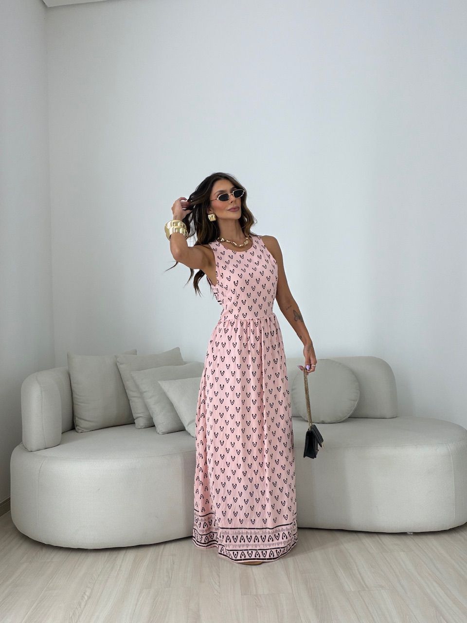 VESTIDO TABATA ESTAMPADO ROSA