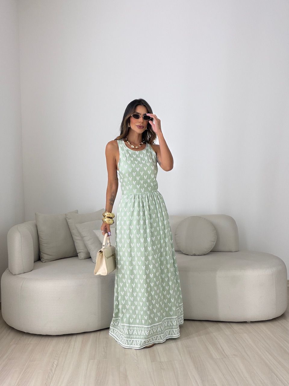 VESTIDO TABATA ESTAMPADO VERDE