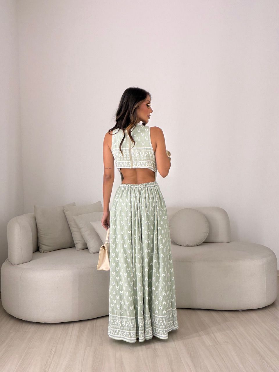 VESTIDO TABATA ESTAMPADO VERDE