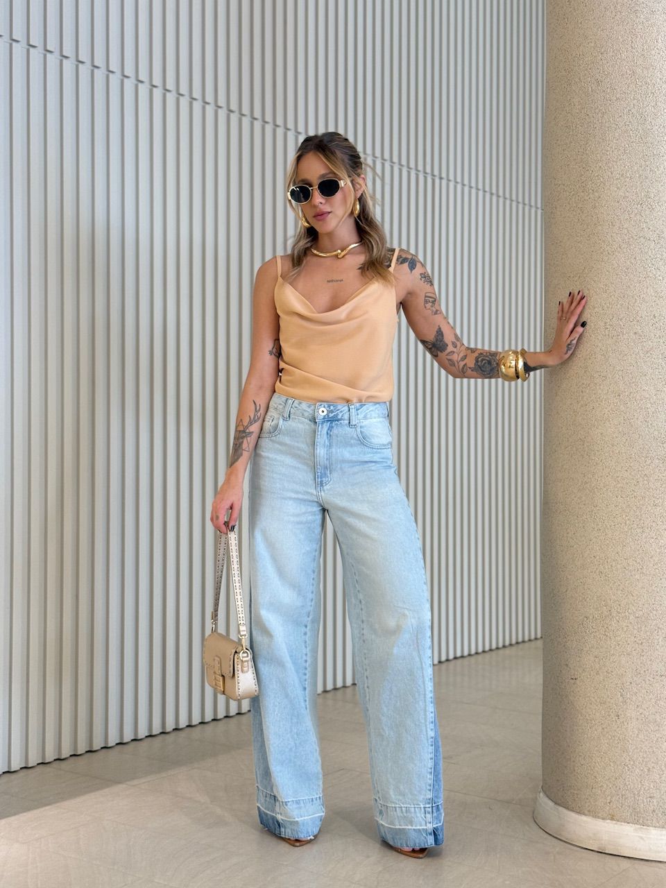 BLUSA ARIEL ALCINHA NUDE