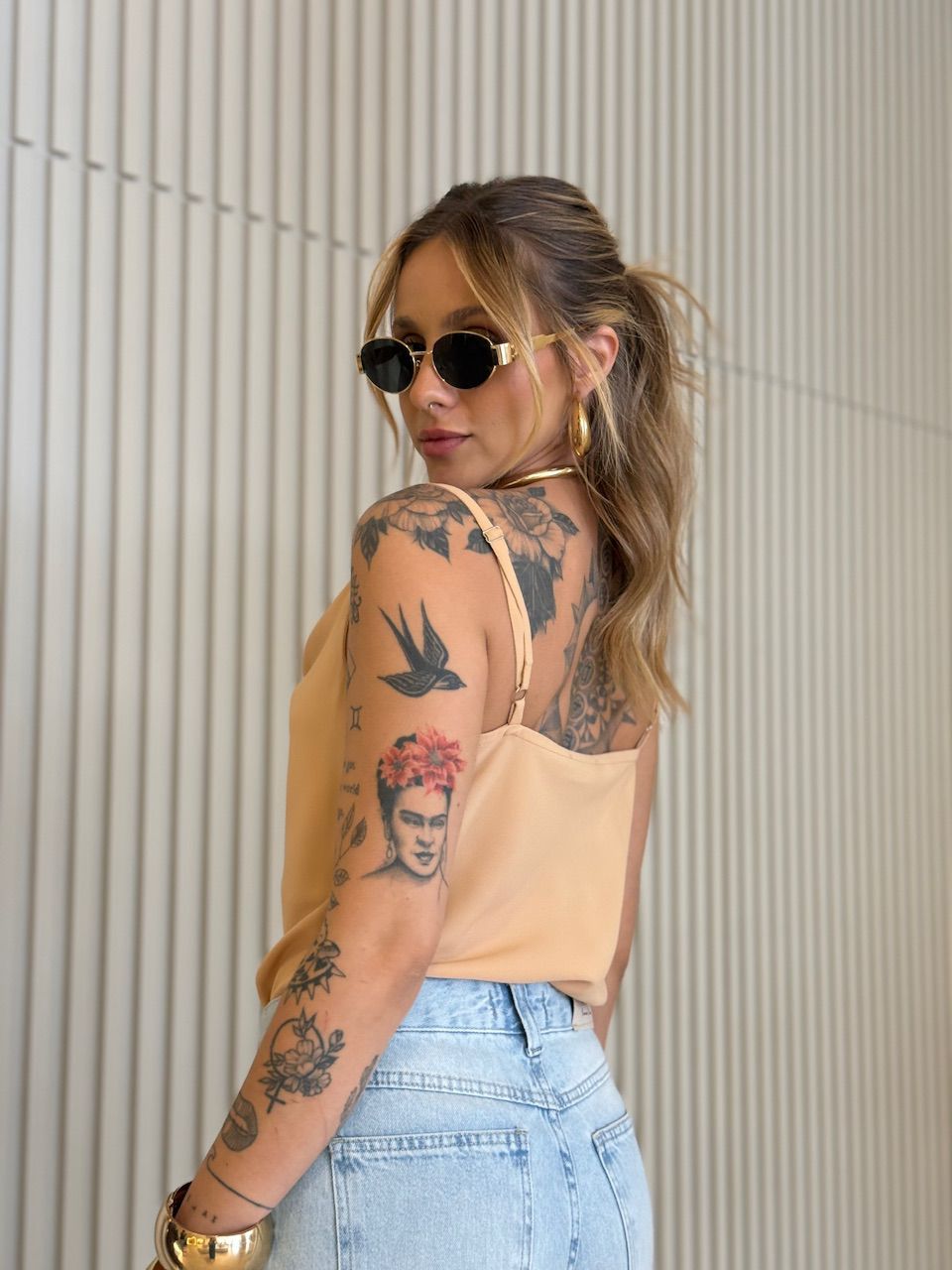 BLUSA ARIEL ALCINHA NUDE