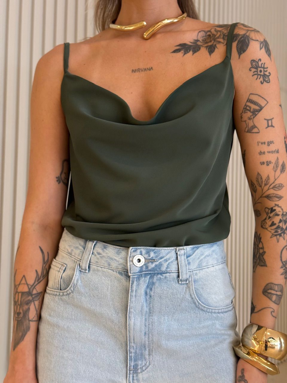 BLUSA ARIEL ALCINHA VERDE