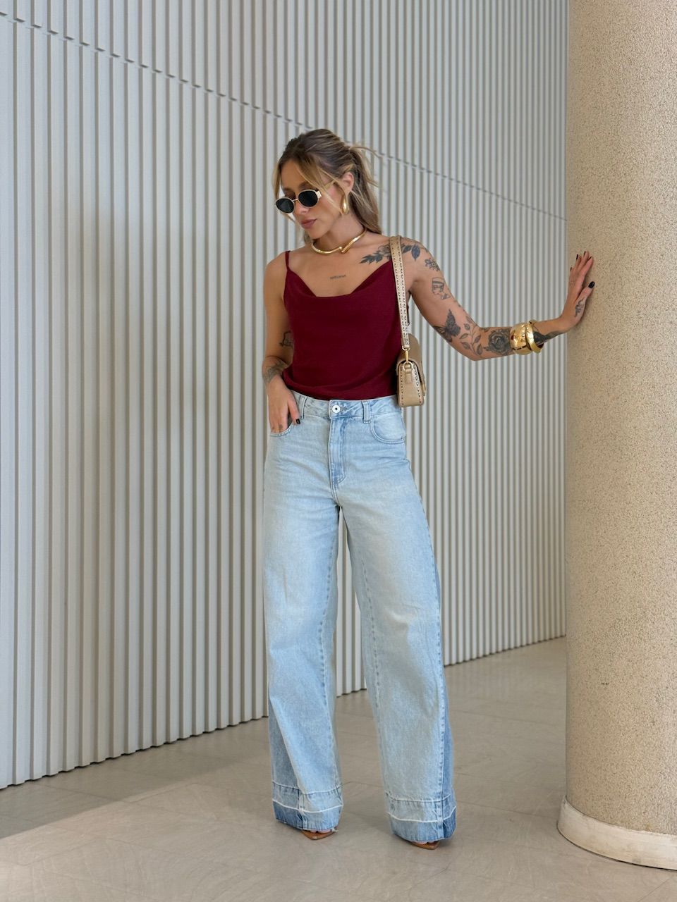 BLUSA ARIEL ALCINHA VINHO