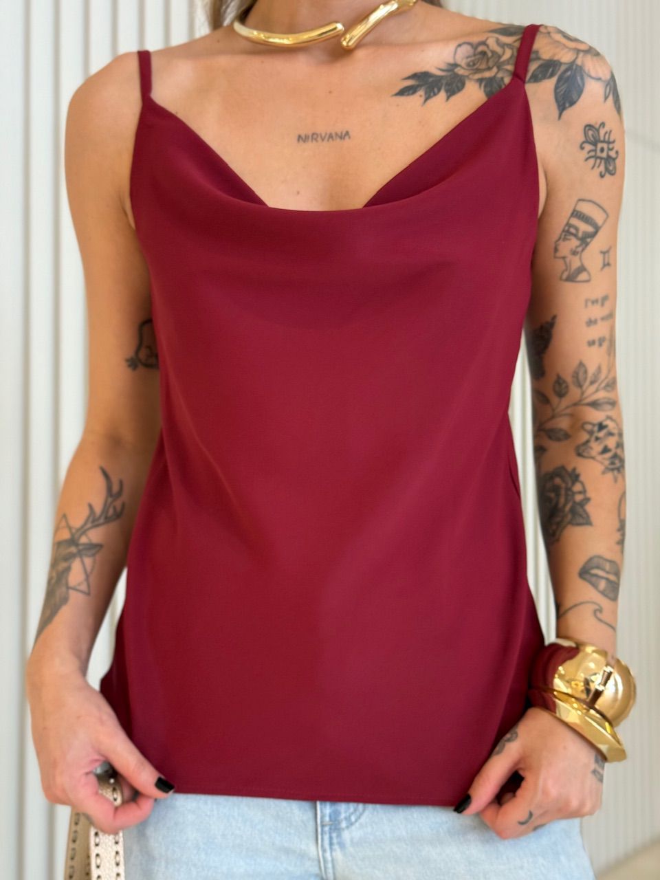 BLUSA ARIEL ALCINHA VINHO