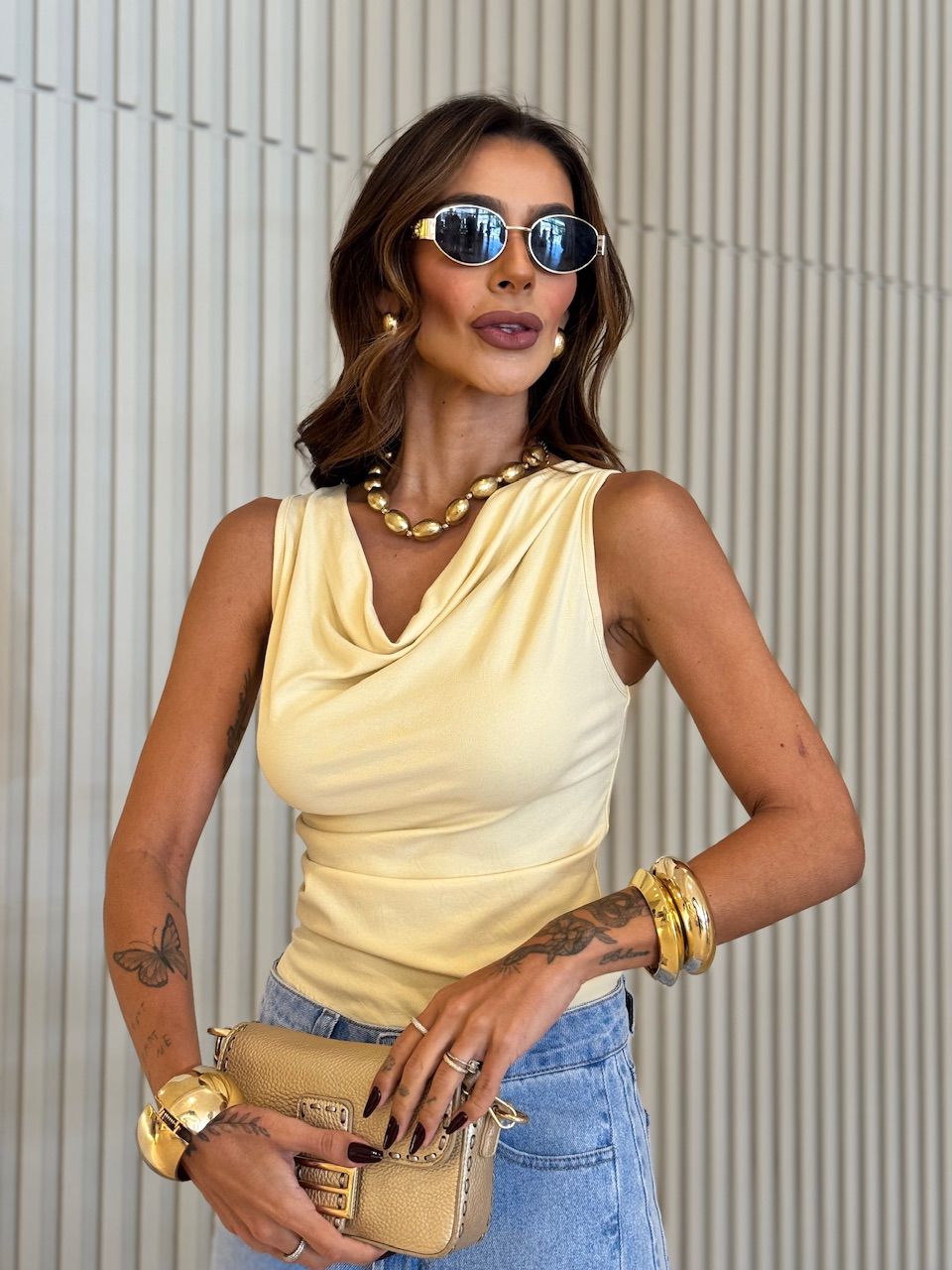 BLUSA RENATA CAVADA CREME