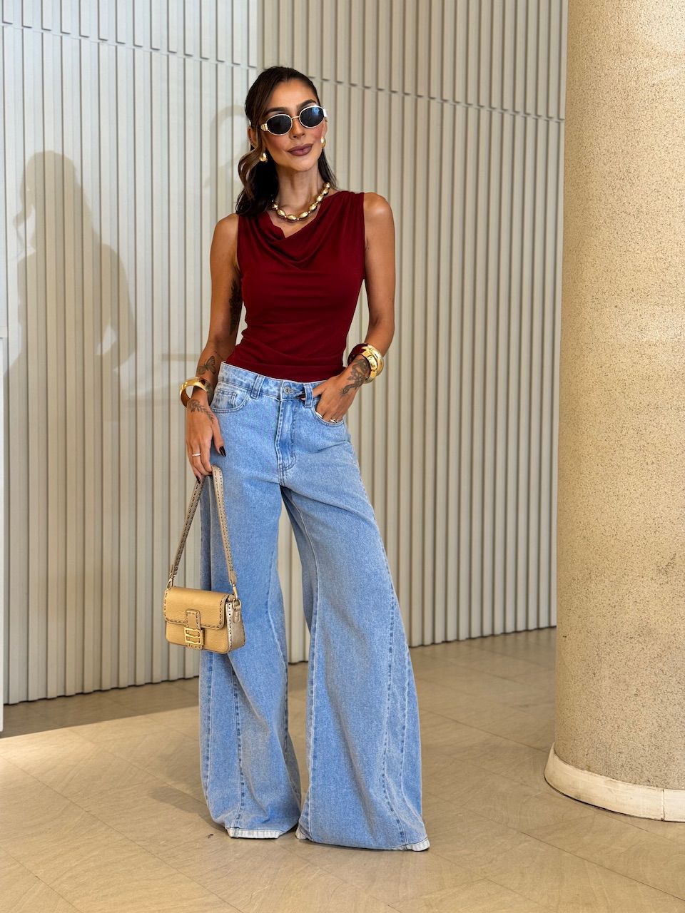 BLUSA RENATA CAVADA VINHO