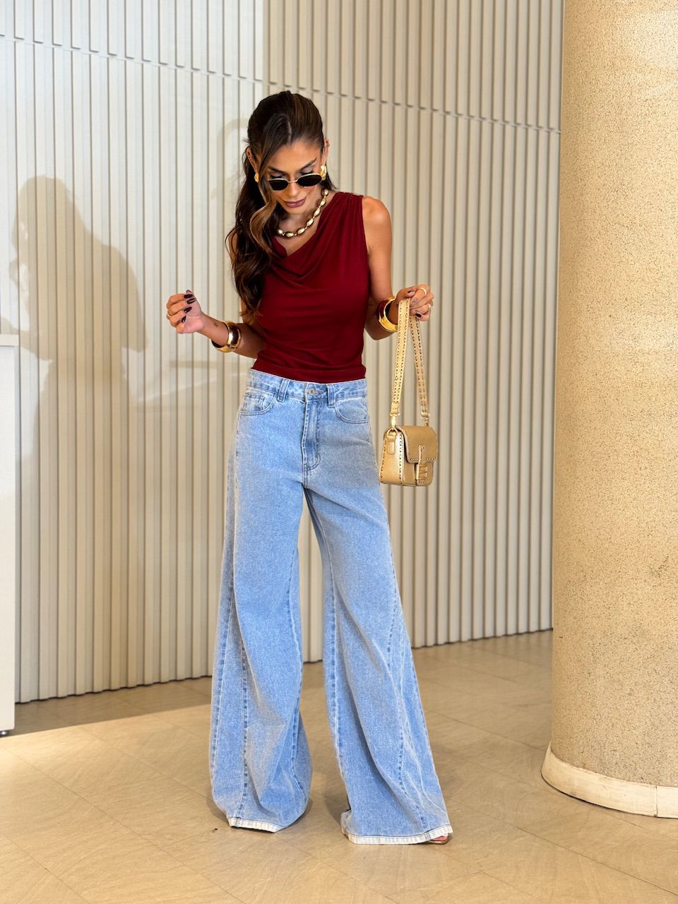 BLUSA RENATA CAVADA VINHO