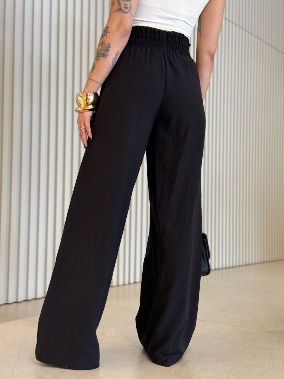 CALÇA ROBERTA LASTEX PRETA