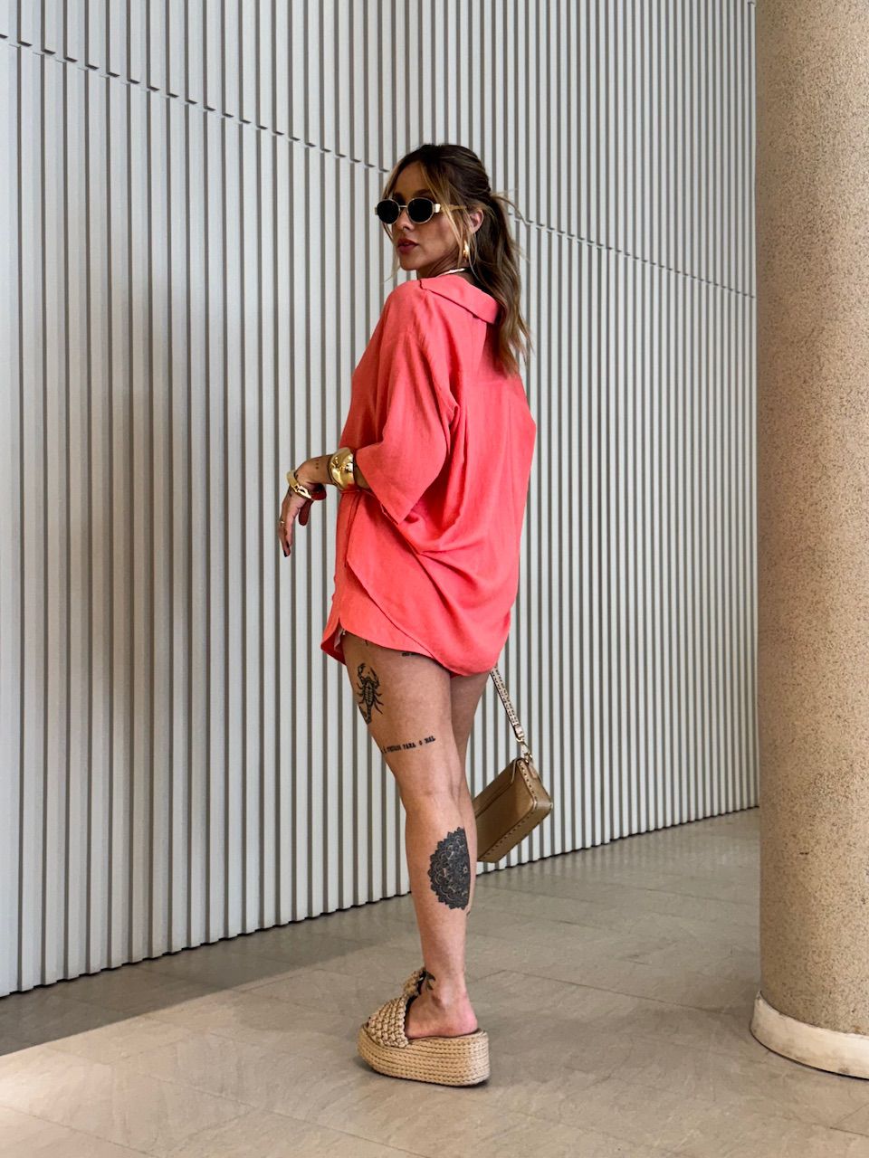 CONJUNTO ANIE CAMISA SHORT SALMÃO