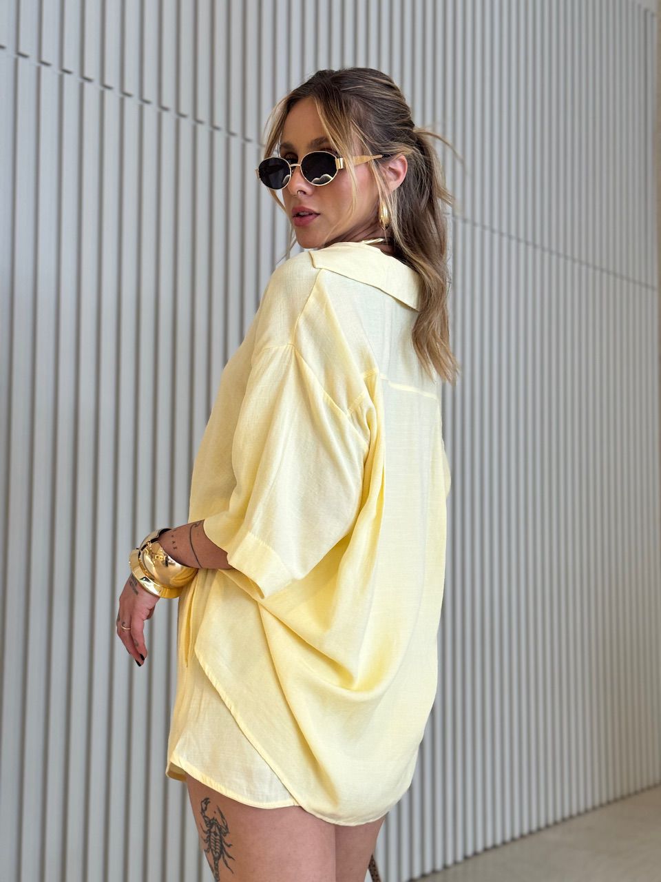 CONJUNTO ANIE CAMISA SHORT YELLOW BUTTER