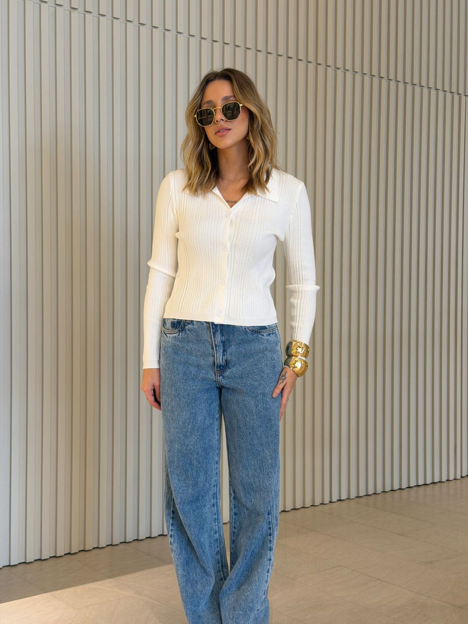 TRICOT VALQUIRIA BOTÕES OFF