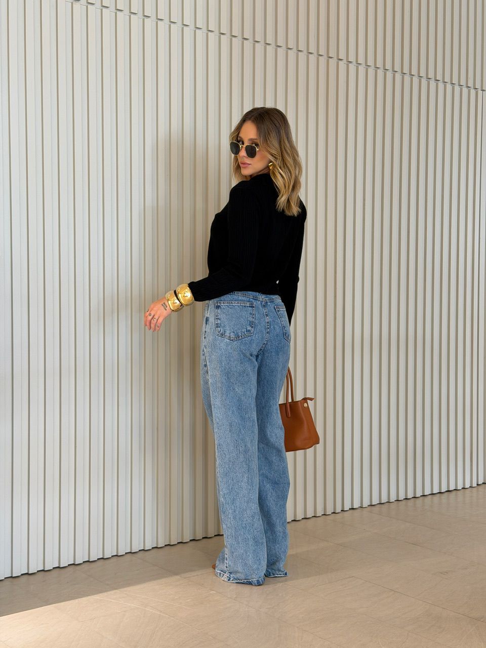 TRICOT VALQUIRIA BOTÕES PRETO