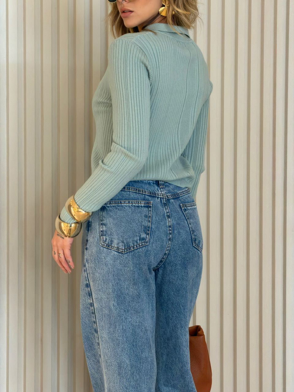 TRICOT VALQUIRIA BOTÕES VERDE