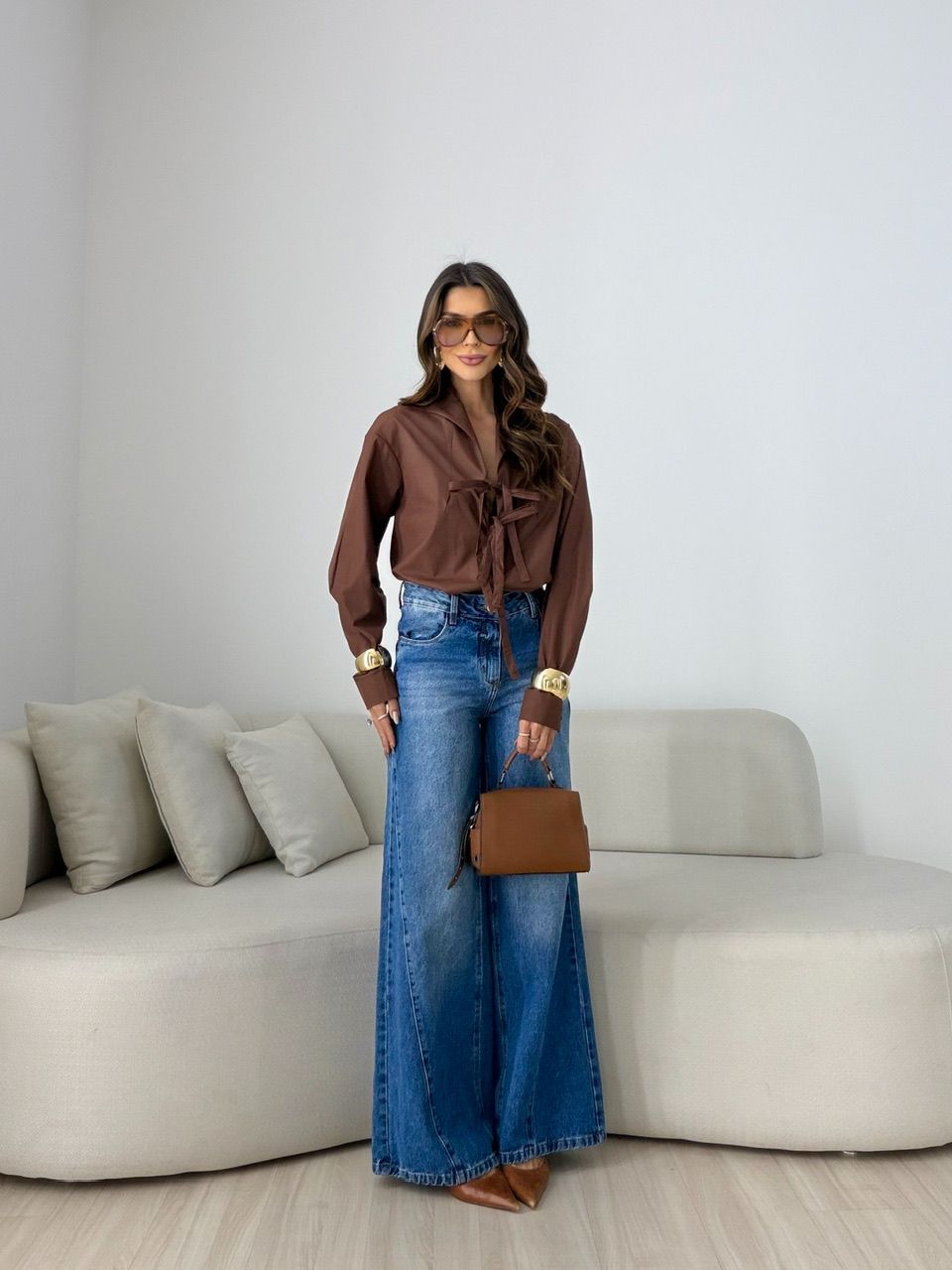 BODY MONALISA AMARRAÇÃO MARROM