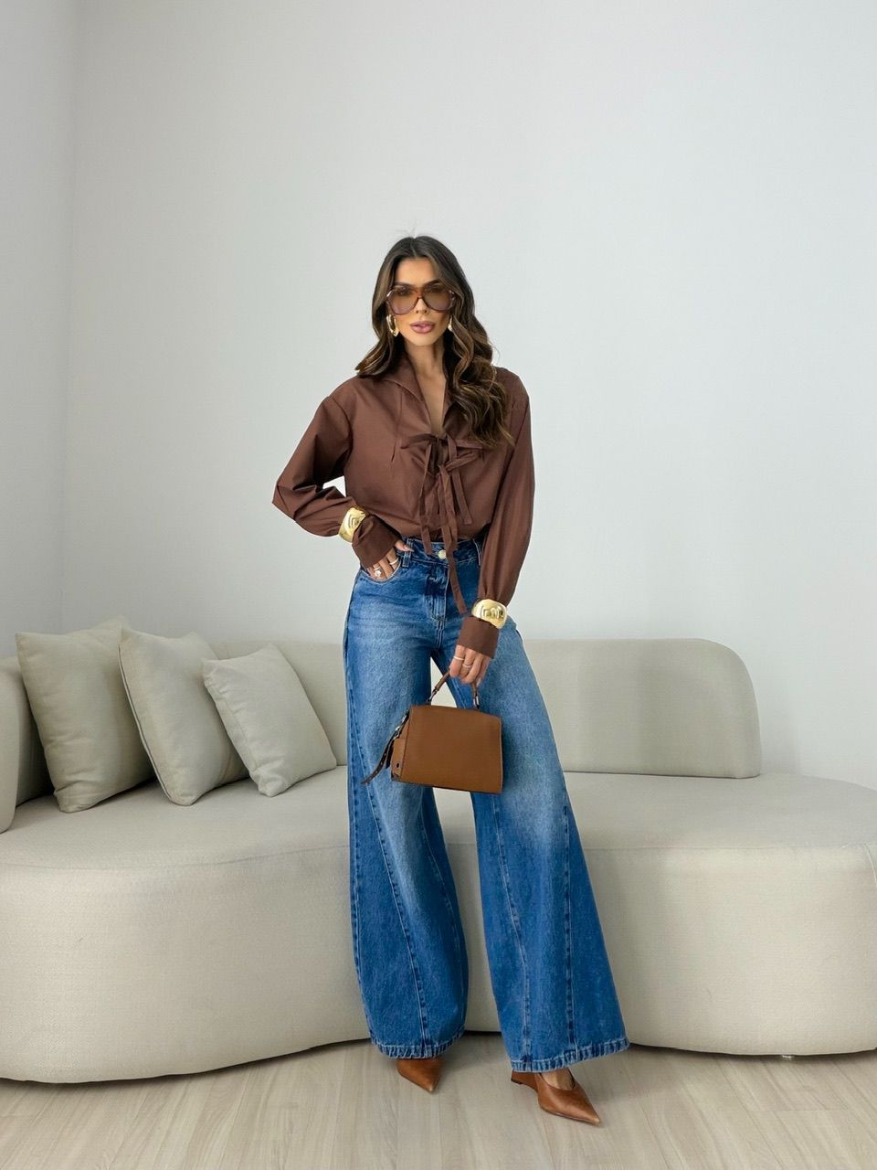 BODY MONALISA AMARRAÇÃO MARROM