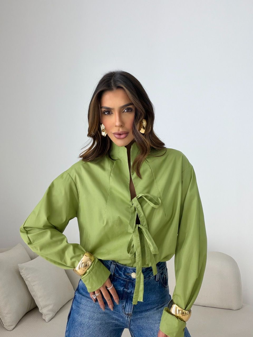 BODY MONALISA AMARRAÇÃO VERDE
