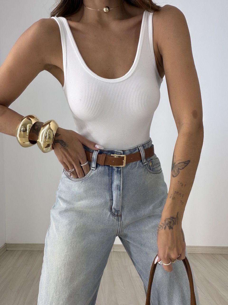 CALÇA KIARA BALLOON JEANS CLARO