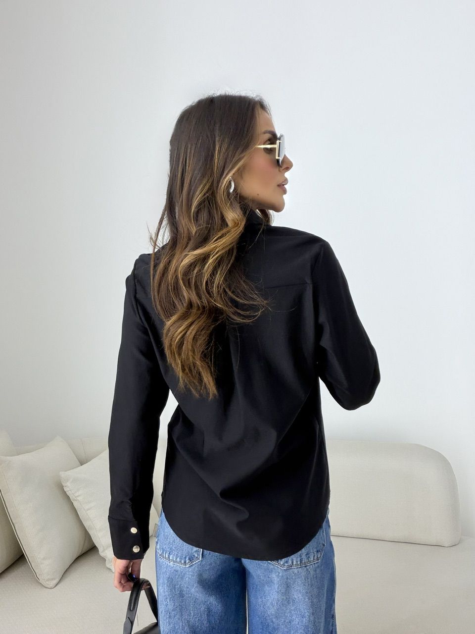 CAMISA ANA JULIA ZÍPER PRETA
