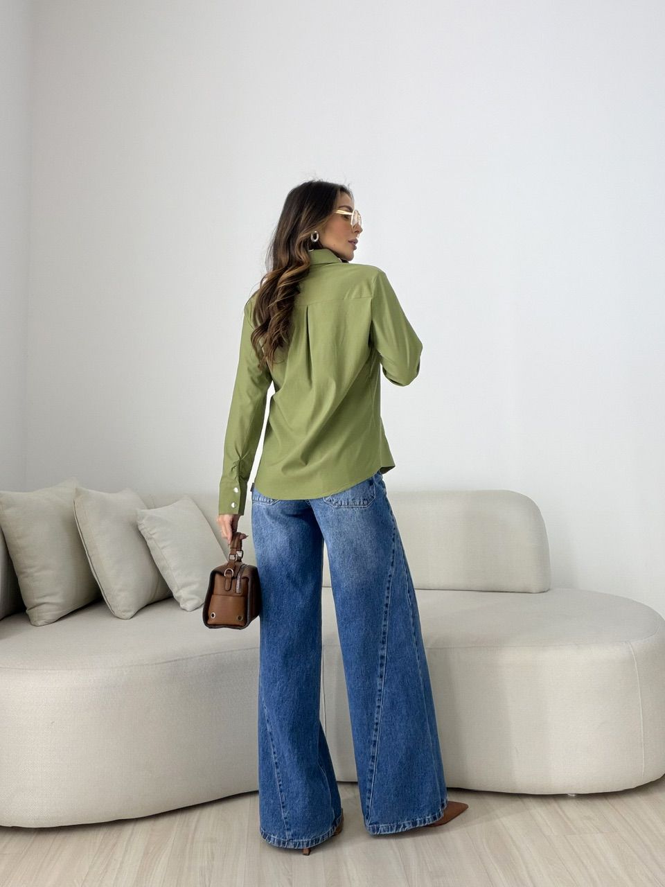 CAMISA ANA JULIA ZÍPER VERDE