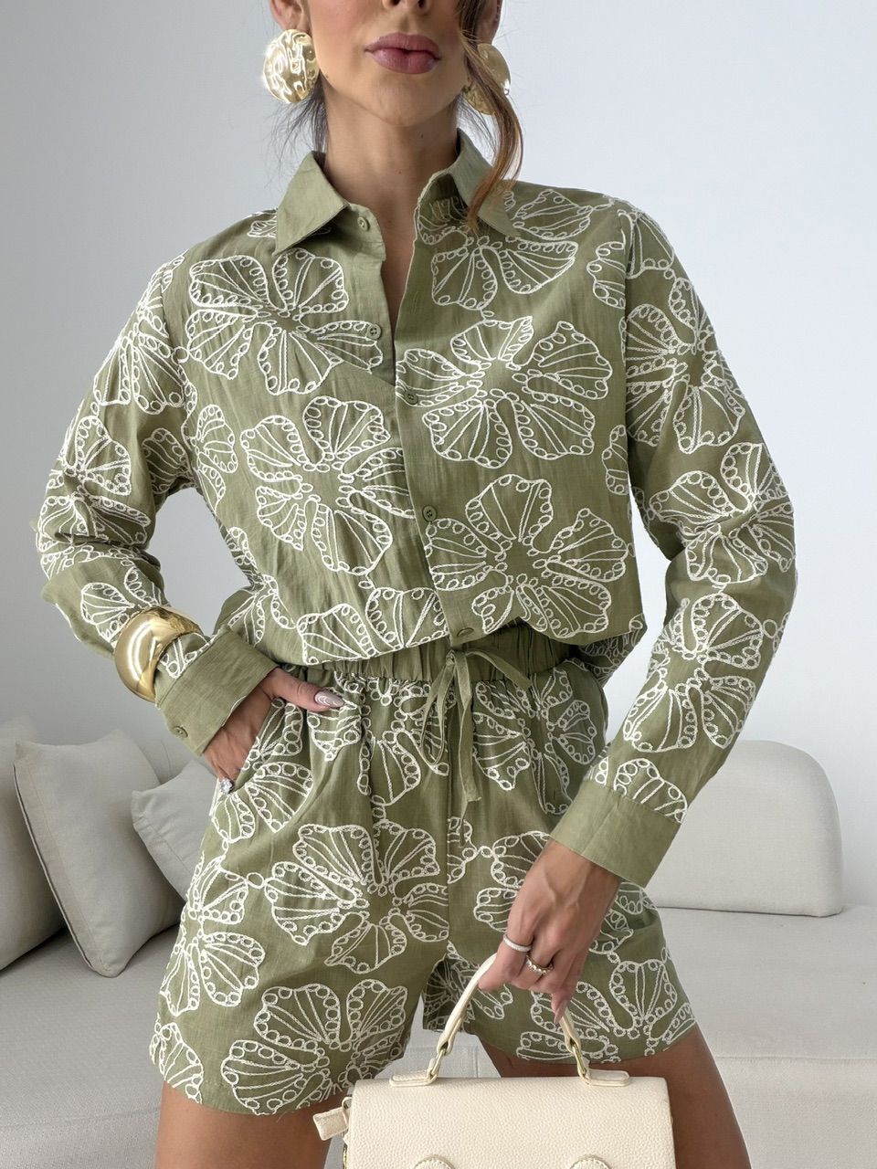 CONJUNTO MARIANA BORDADO VERDE