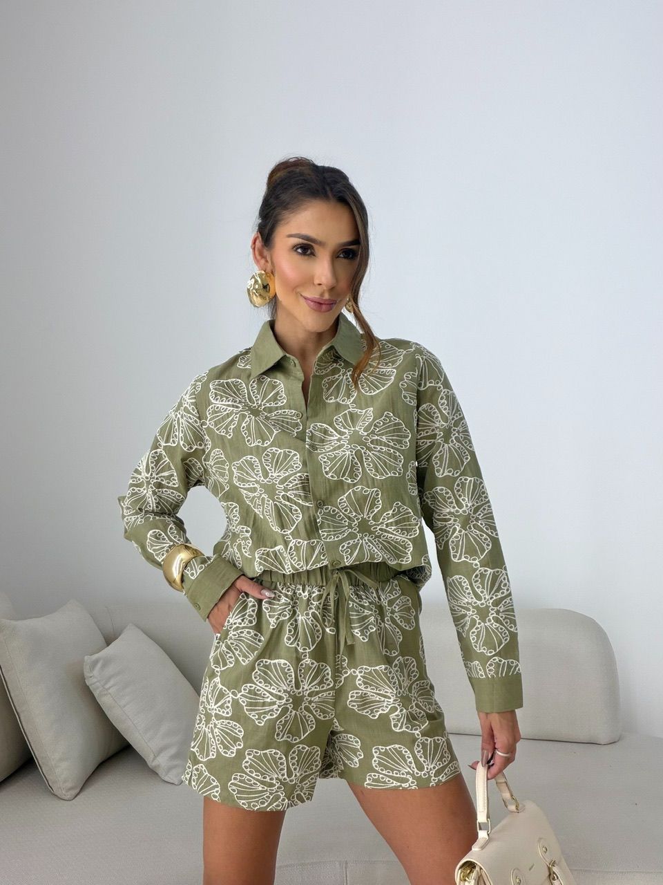 CONJUNTO MARIANA BORDADO VERDE