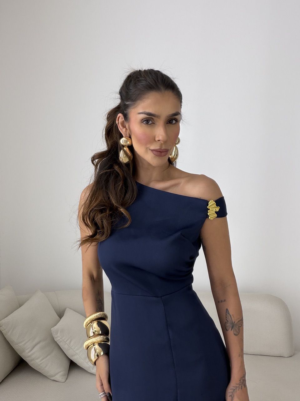 VESTIDO CAROL FENDA MARINHO