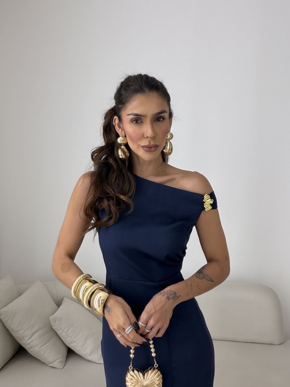 VESTIDO CAROL FENDA MARINHO