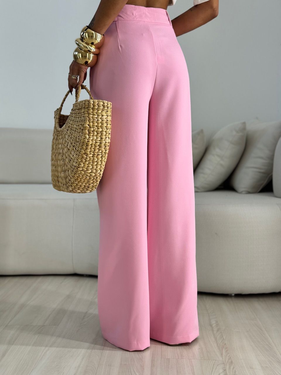 CALÇA LAILA ALFAIATARIA ROSA