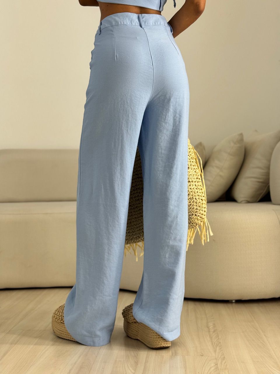 CONJUNTO ELIANE CAMISA AMARRAÇÃO AZUL