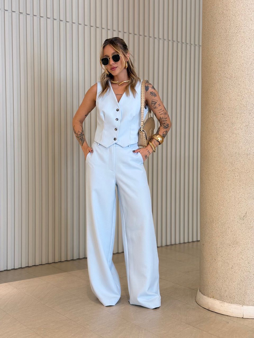 CONJUNTO VIRGÍNIA CALÇA BABY BLUE - 0060780365 - CAROLLA FERRARO