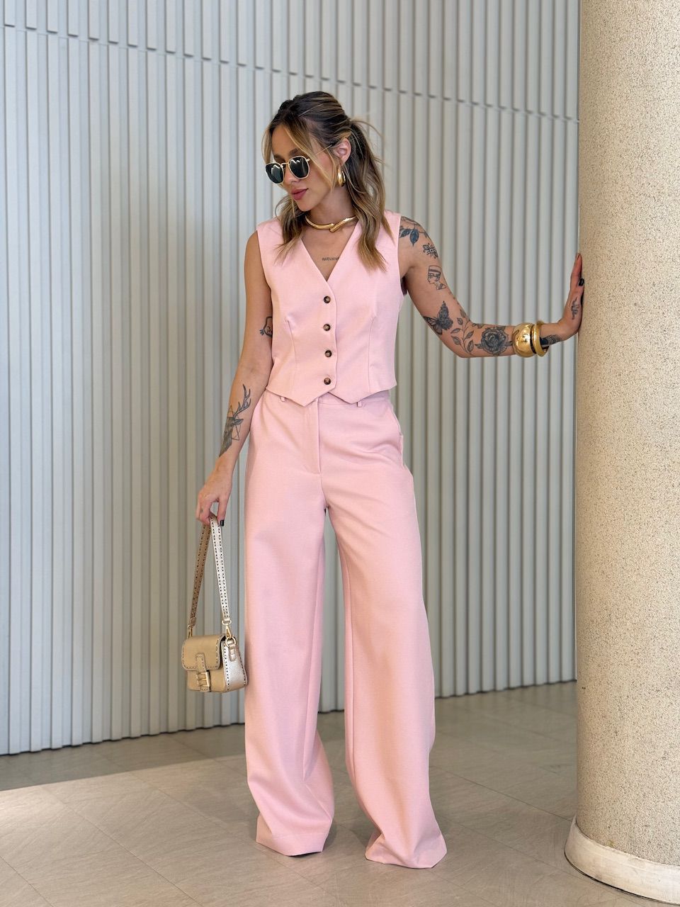 CONJUNTO VIRGÍNIA CALÇA BABY PINK