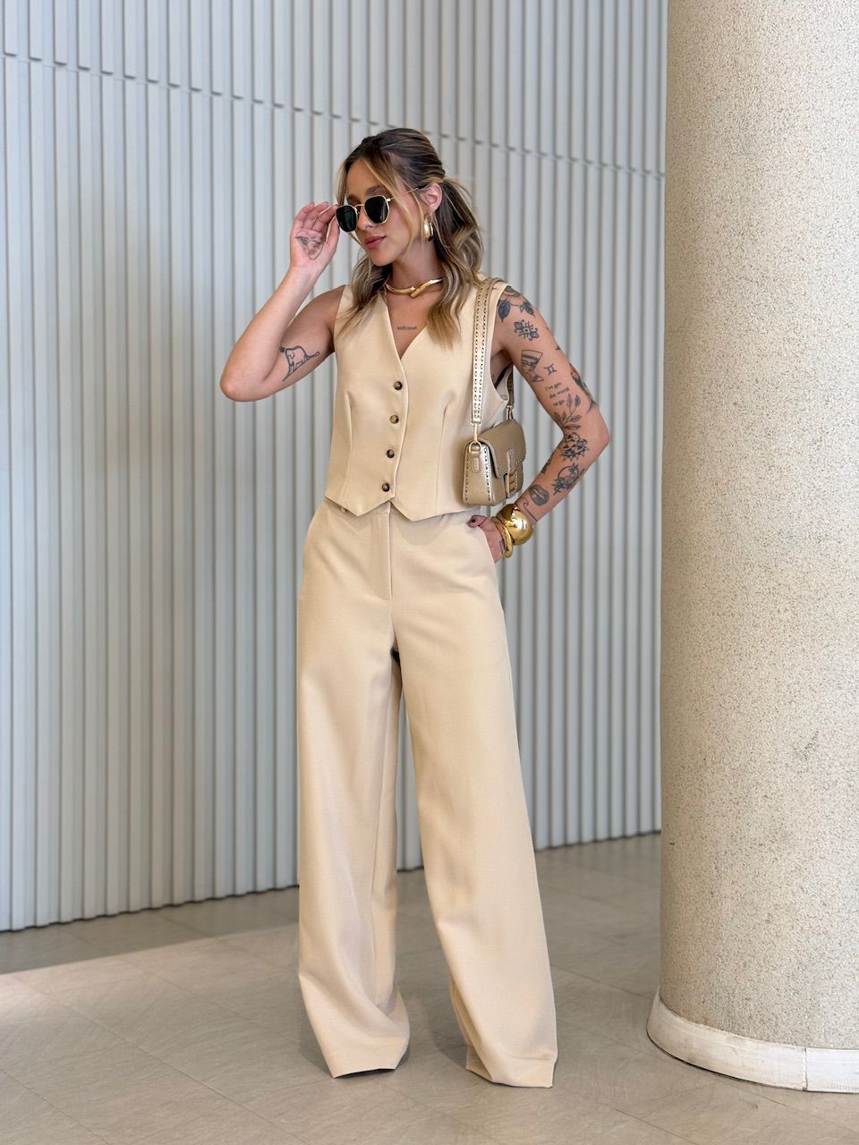 CONJUNTO VIRGÍNIA CALÇA NUDE