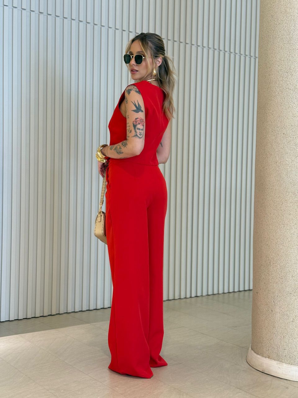 CONJUNTO VIRGÍNIA CALÇA VERMELHO