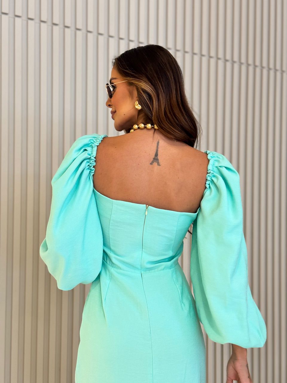 VESTIDO CF CHARLOTTE VERDE AGUA