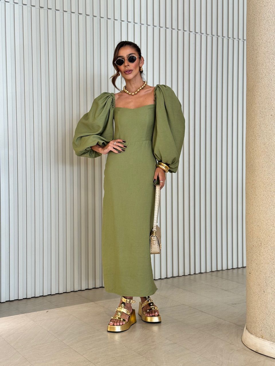 VESTIDO CF CHARLOTTE Verde Militar