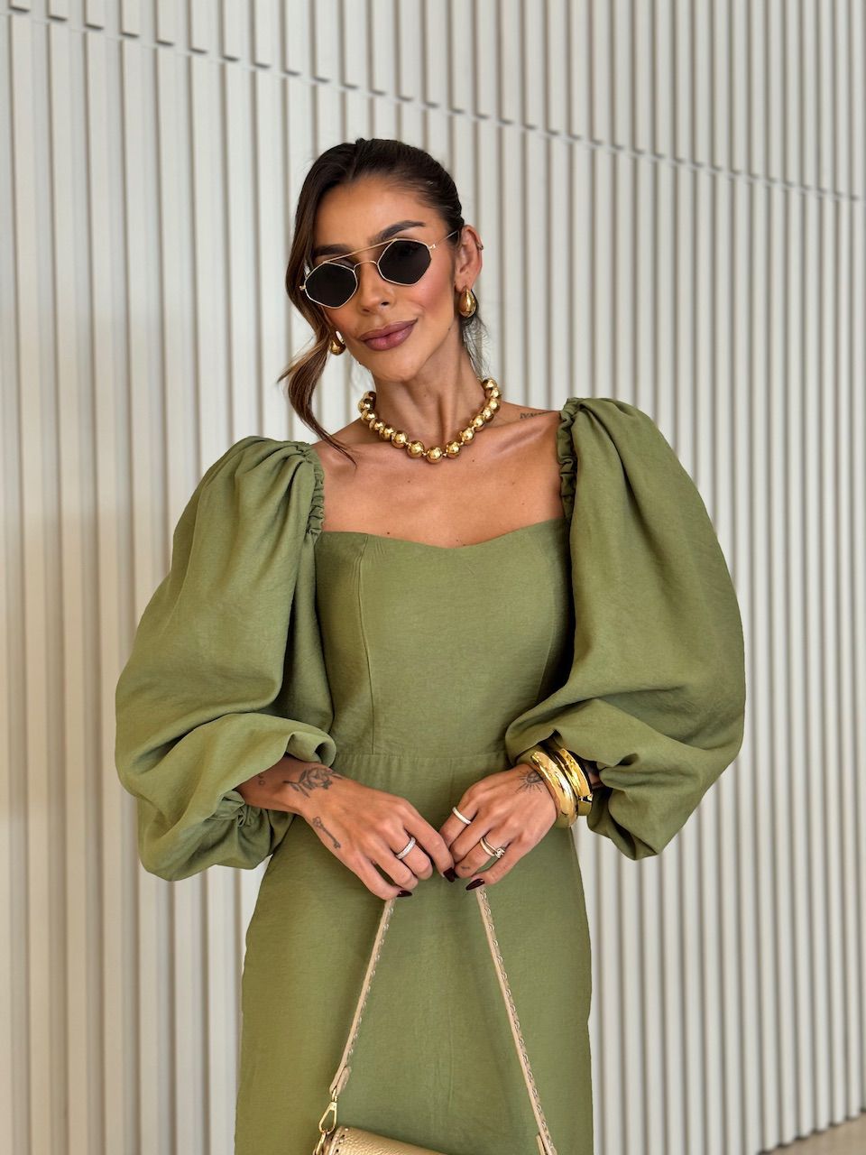 VESTIDO CF CHARLOTTE Verde Militar