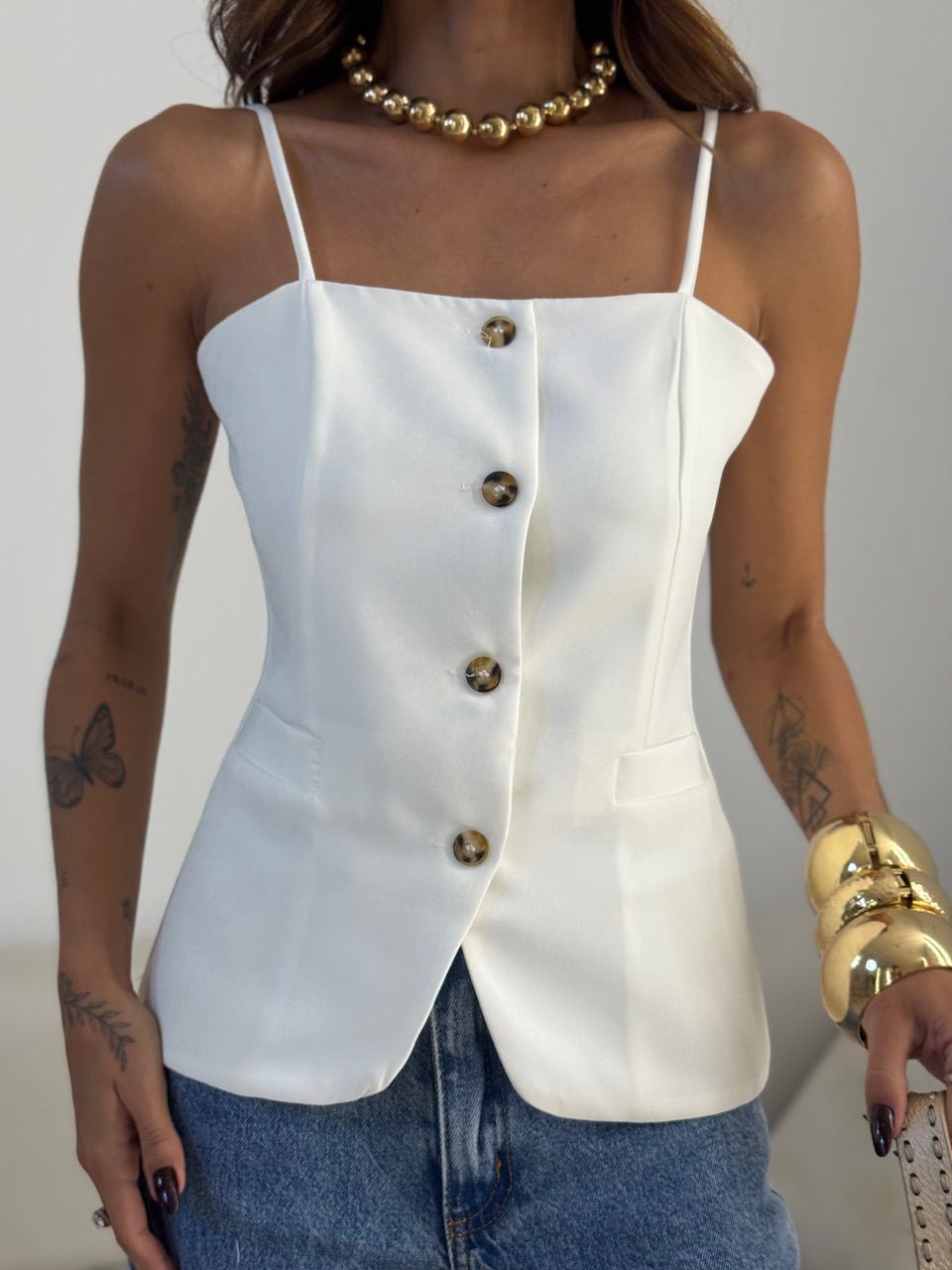 BLUSA LUNA ALFAIATARIA OFF