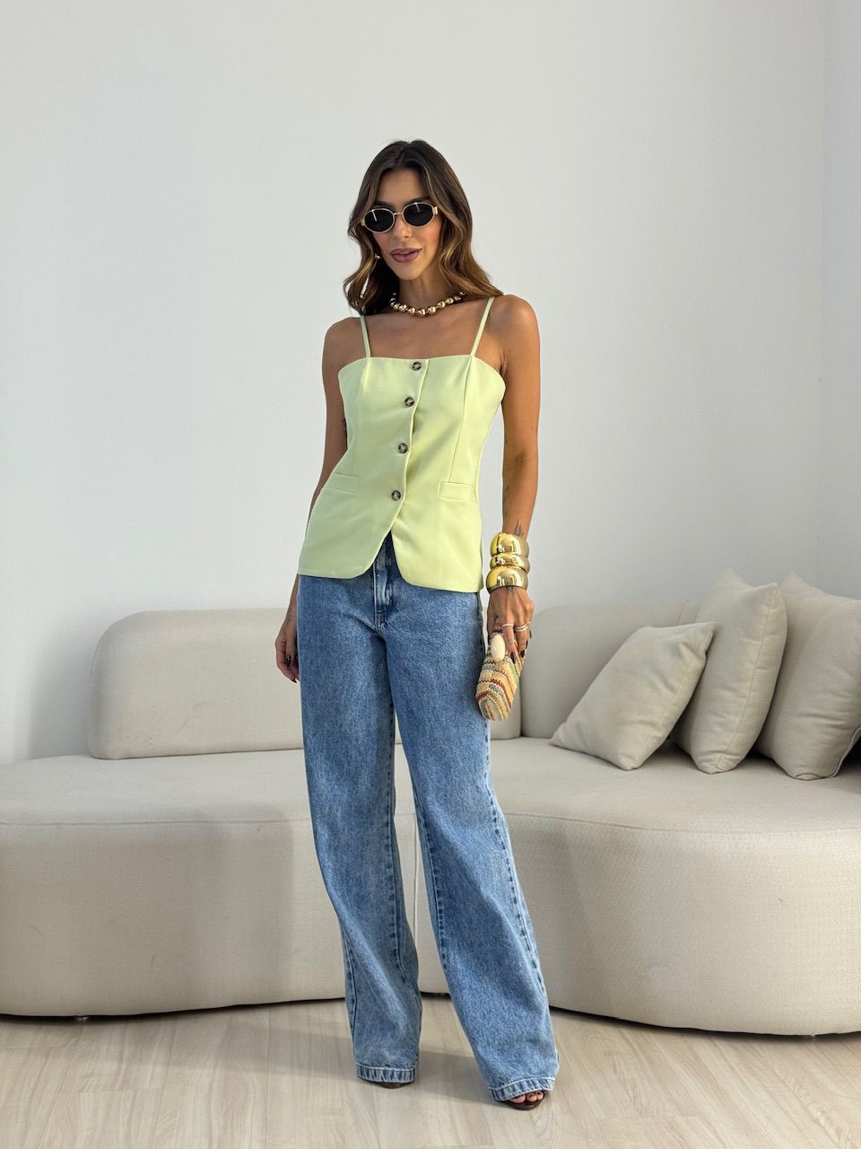 BLUSA LUNA ALFAIATARIA VERDE