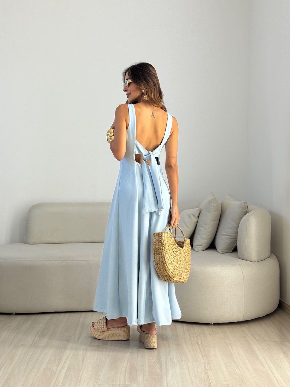 VESTIDO BEATRIZ LONGO BABY BLUE