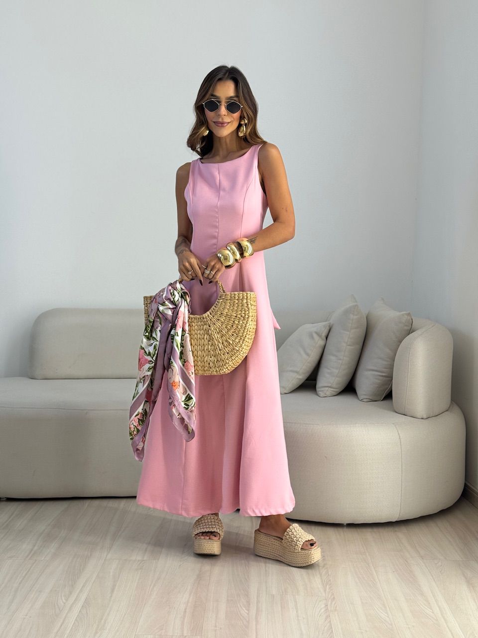VESTIDO BEATRIZ LONGO BABY PINK