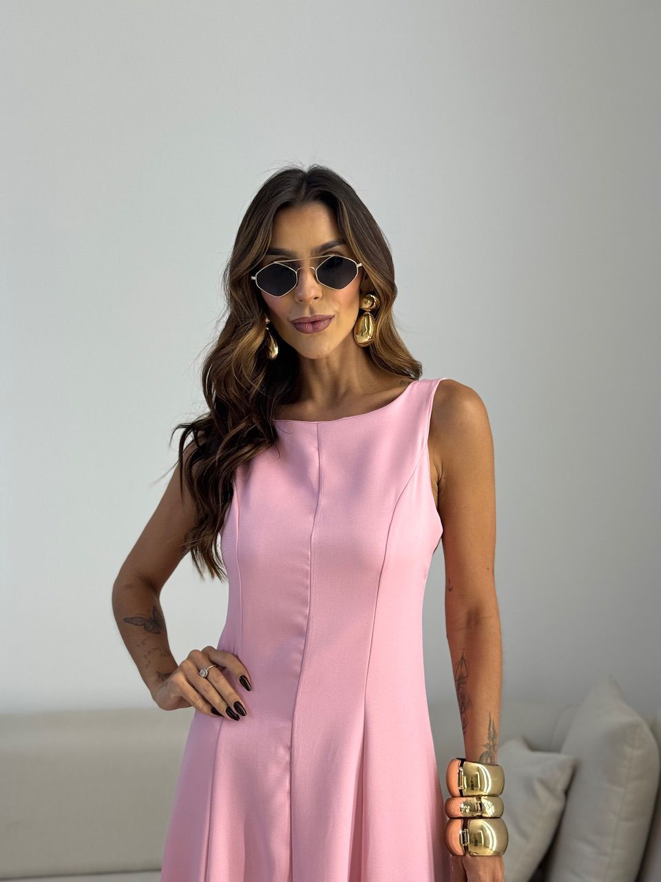 VESTIDO BEATRIZ LONGO BABY PINK