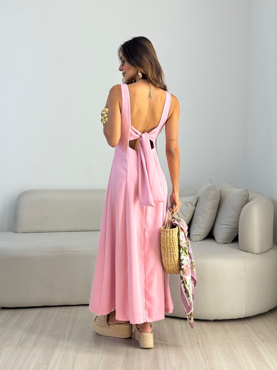 VESTIDO BEATRIZ LONGO BABY PINK