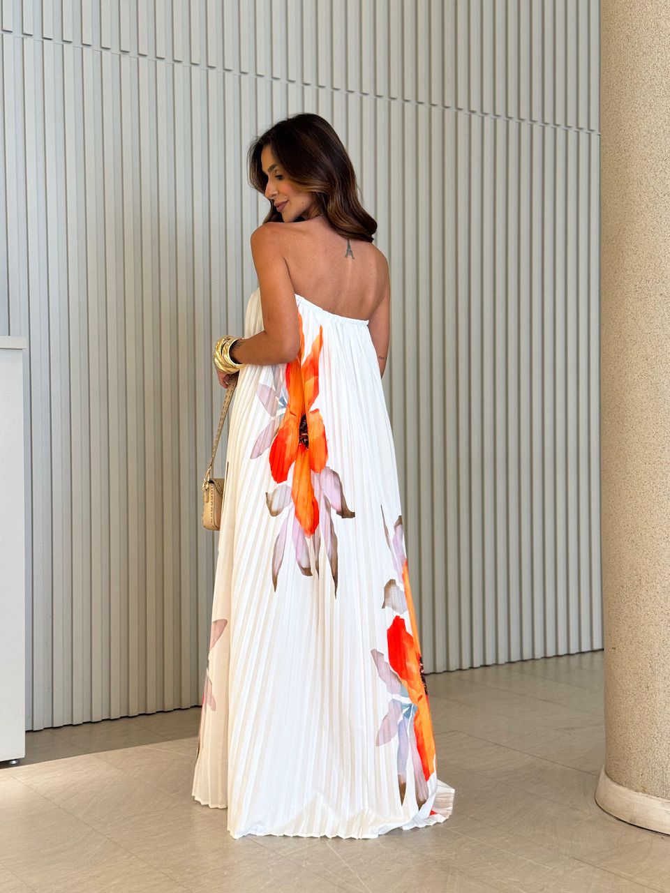 VESTIDO ELIZABETH PLISSADO ESTAMPADO OFF