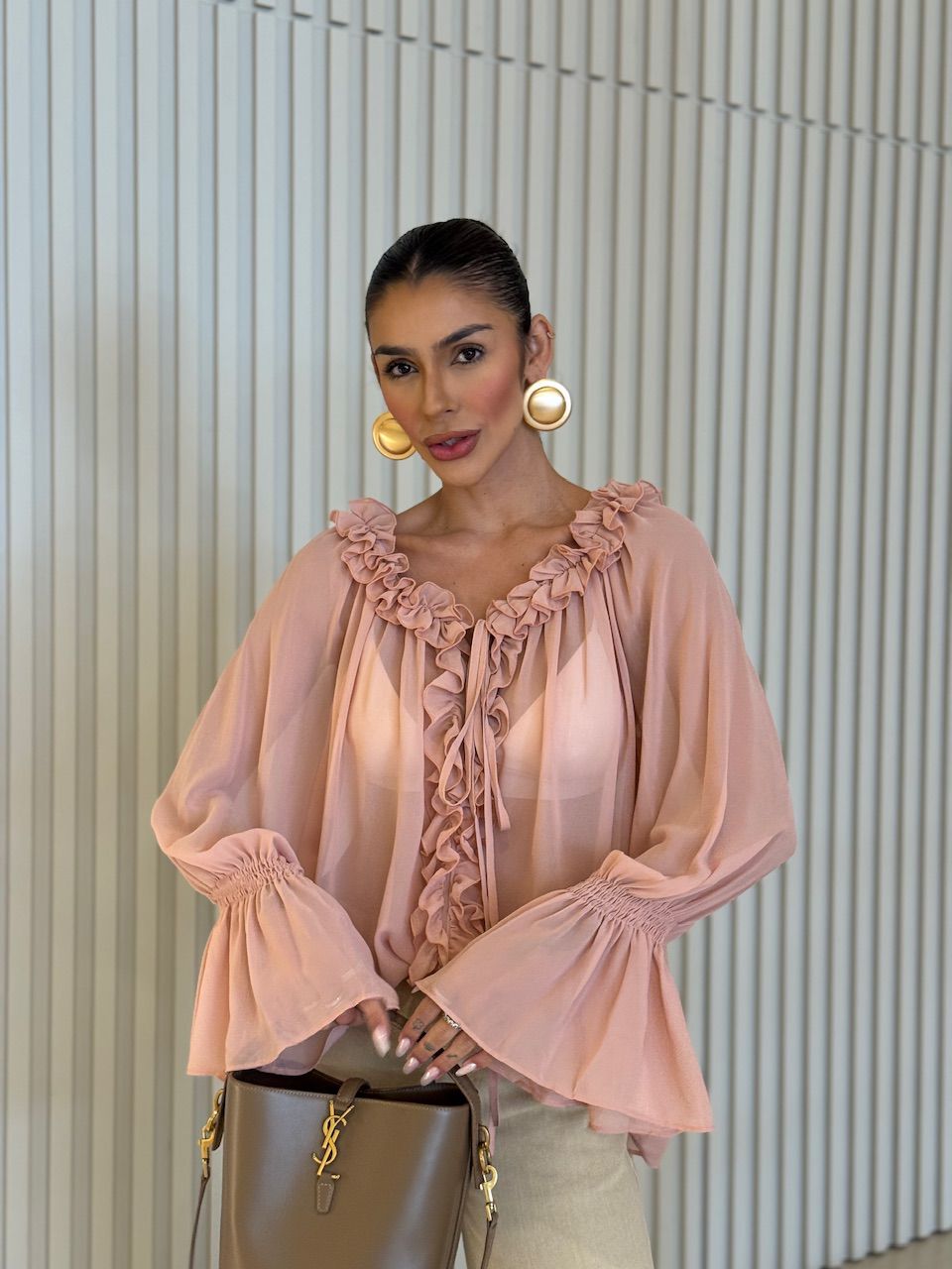 BATA CIBELE BABADO ROSA