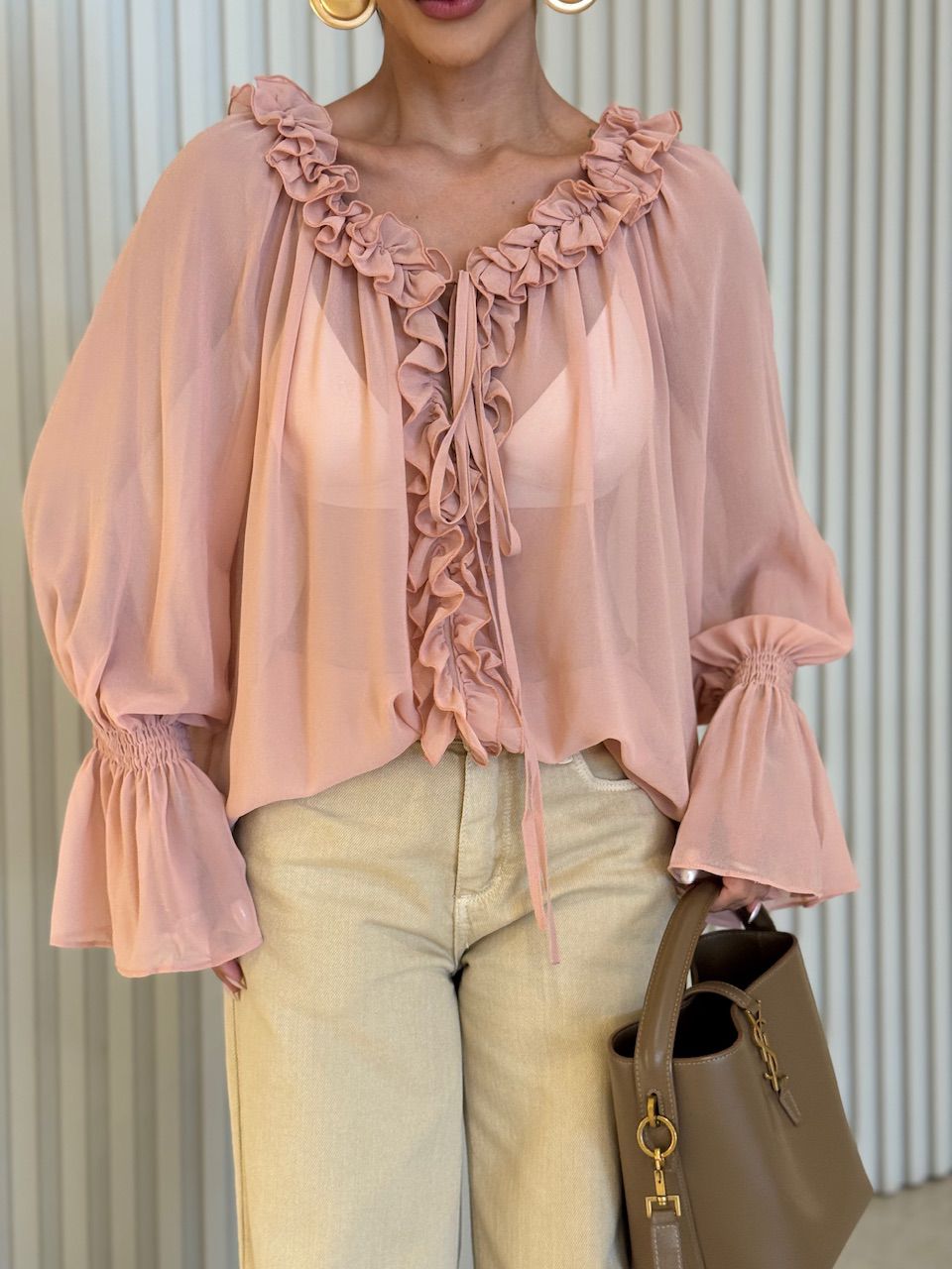 BATA CIBELE BABADO ROSA