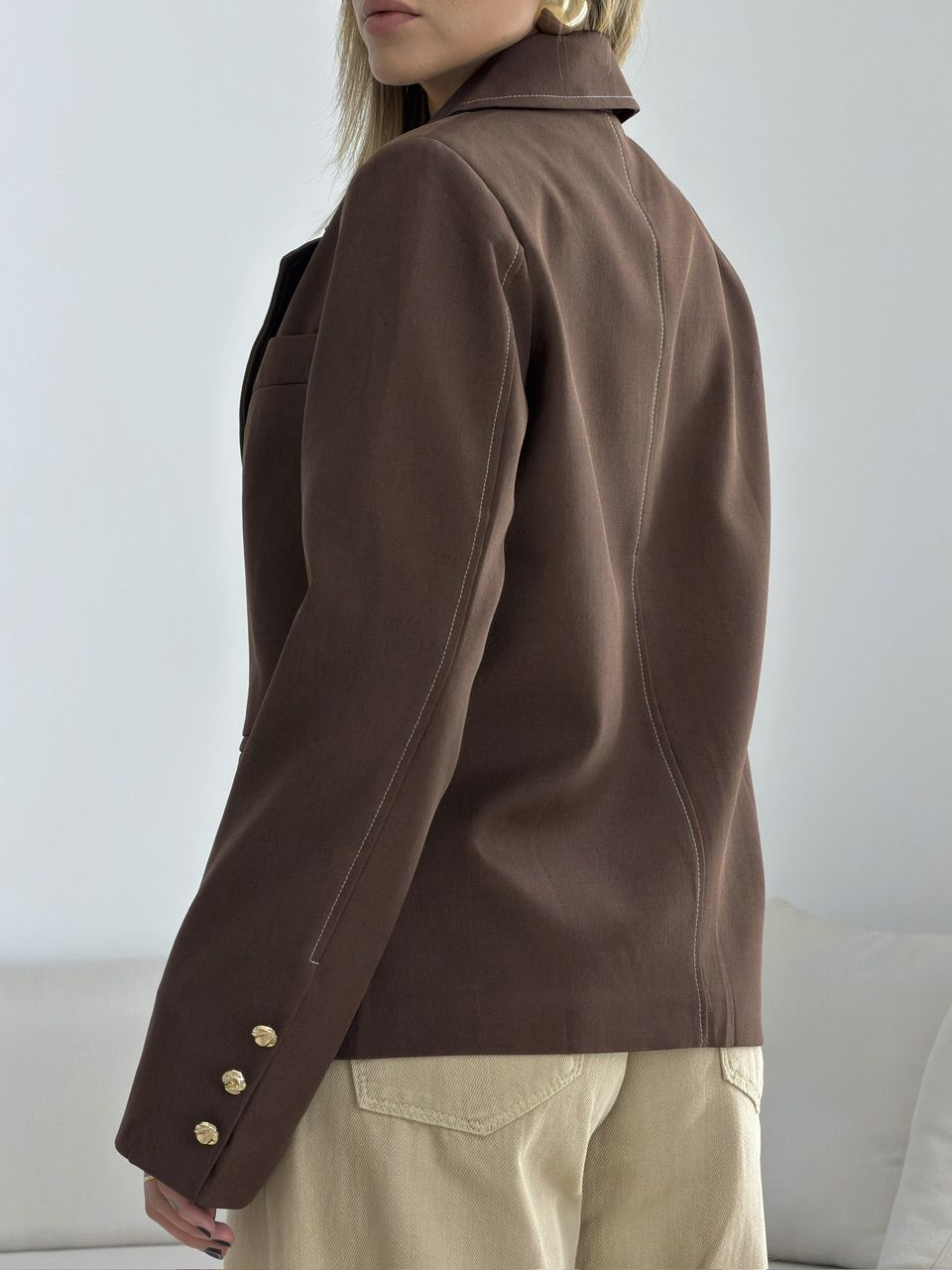 BLAZER CAETANA ALFAIATARIA MARROM