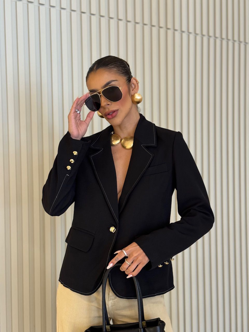 BLAZER CAETANA ALFAIATARIA PRETO