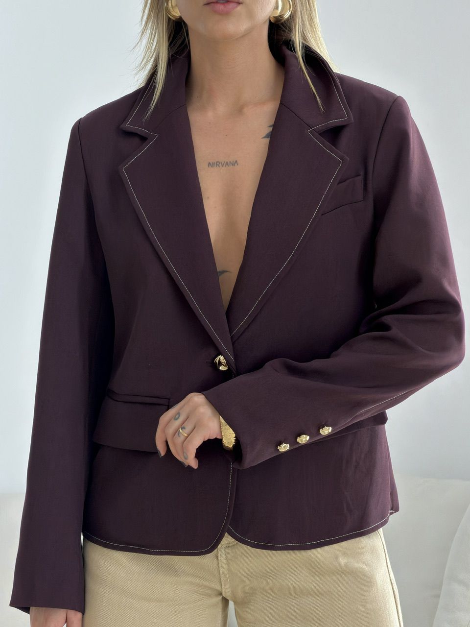 BLAZER CAETANA ALFAIATARIA VINHO